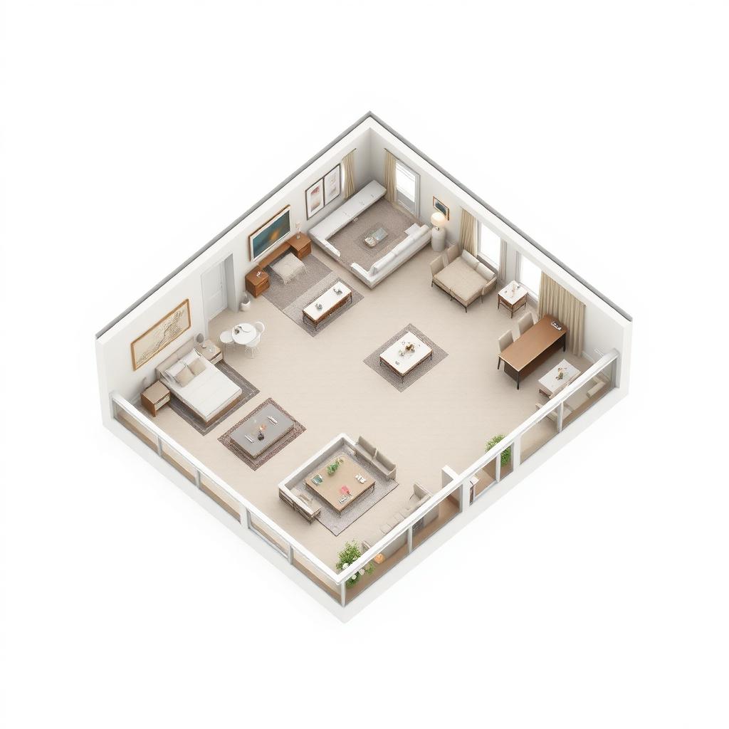 4 BHK Grande floor plan render
